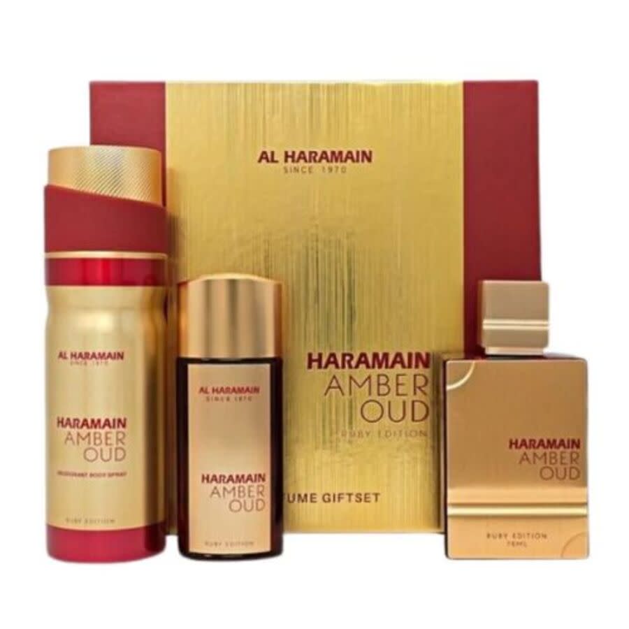 Al Haramain Unisex Amber Oud Ruby Edition Gift Set Fragrances