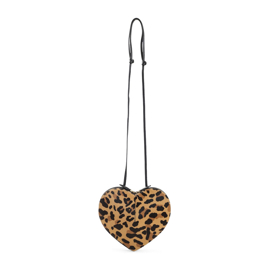 Alaïa Alaia Le Coeur Bag In Leopard-print Calf Hair Women In Black