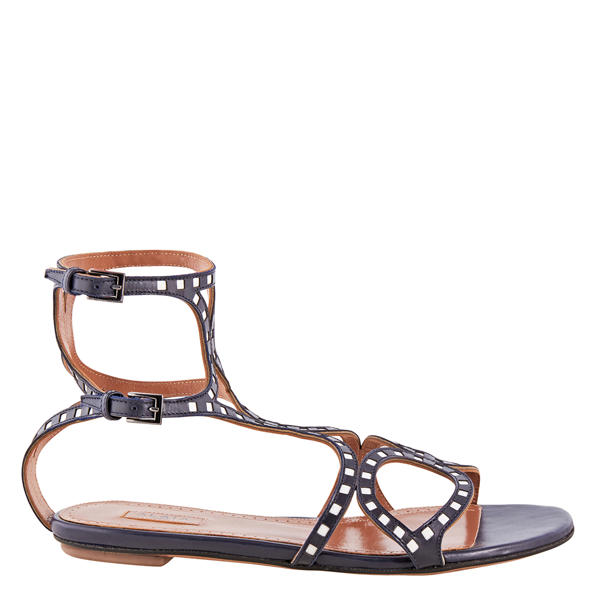 Alaia Ladies Black/White Sandals, Brand Size 35.5 ( US Size Alaia Ladies Black/White Sandals, Brand Size 35.5 ( US Size