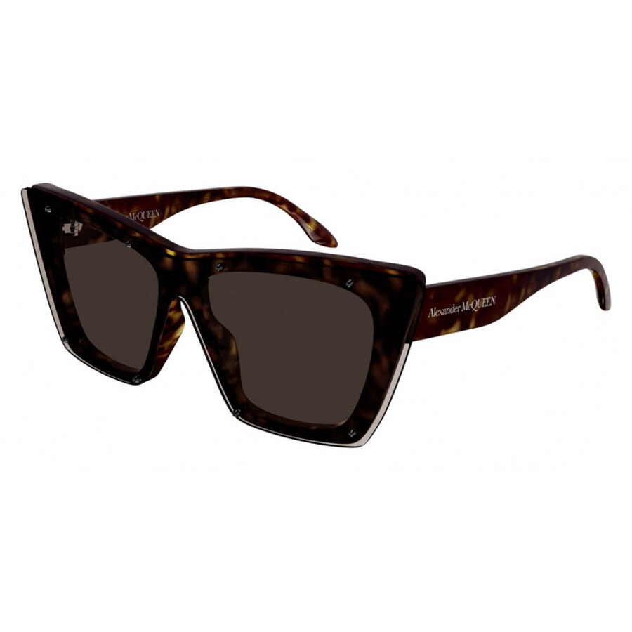 Alexander Mcqueen Brown Cat Eye Ladies Sunglasses AM0361S 002 59