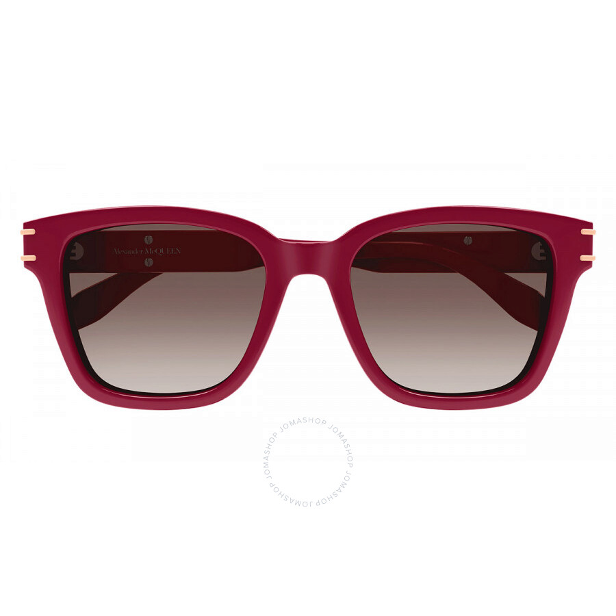 Alexander Mcqueen Unisex Am0399sa 55mm Sunglasses In Brown/red