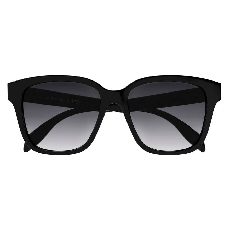 Alexander Mcqueen Grey Gradient Square Ladies Sunglasses Am0331sk 001 56 In Black