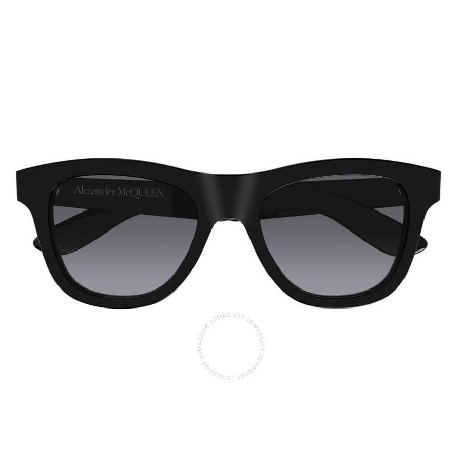 Alexander Mcqueen Grey Gradient Square Men's Sunglasses Am0421s 001 54 In Black