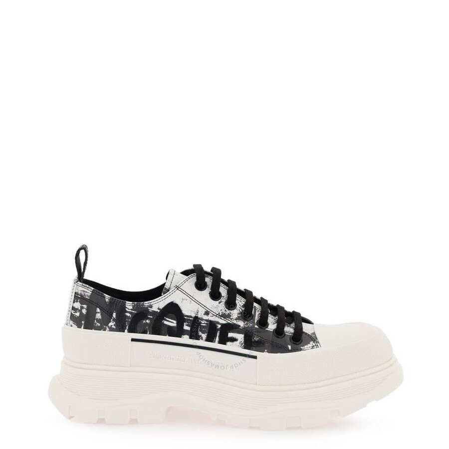 Alexander Mcqueen Tread Slick Abstract-print Sneakers In White