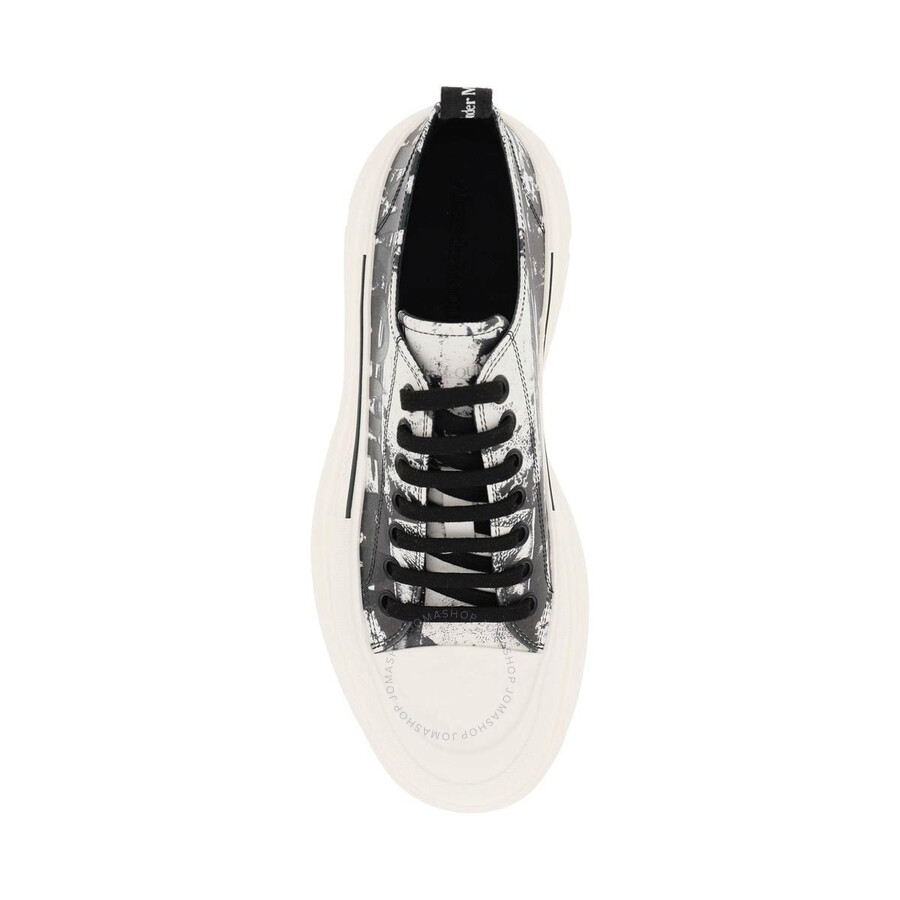 Alexander Mcqueen Tread Slick Abstract-print Sneakers In White