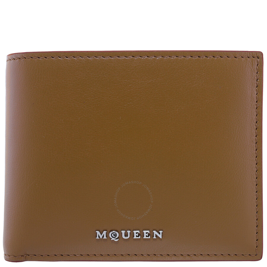 【ALEXANDER McQUEEN 】 EATHER BIFOLD WALLET WITH Bifold Card Holder Oxblood for Men | Alexander McQueen