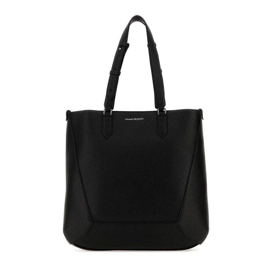 Alexander Mcqueen Medium Edge Tote Bag In Black