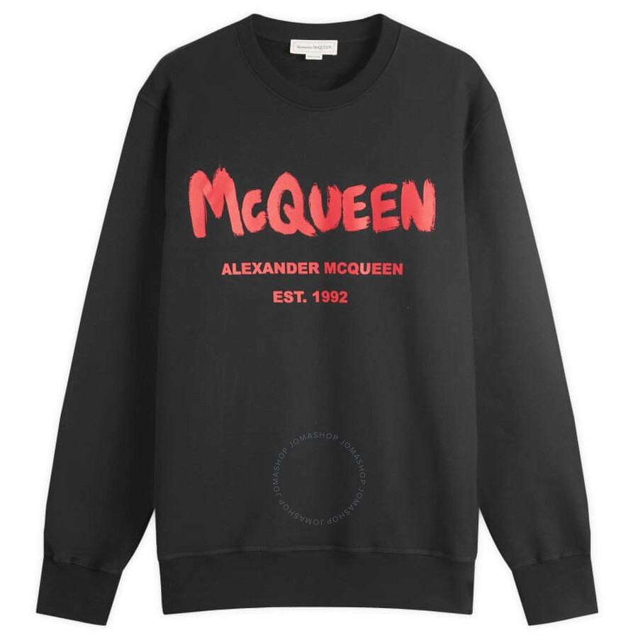Alexander Mcqueen Sweatshirt With Logo Print In Red/black