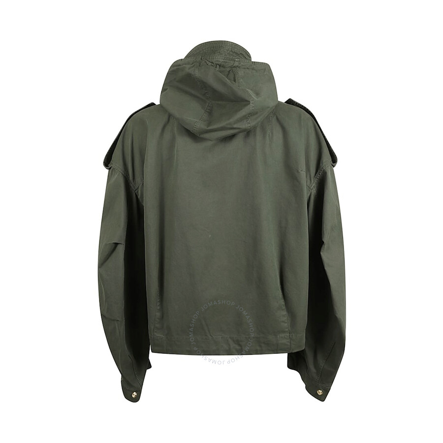 Alexander Mcqueen Men's Green Hooded Jacket In Green