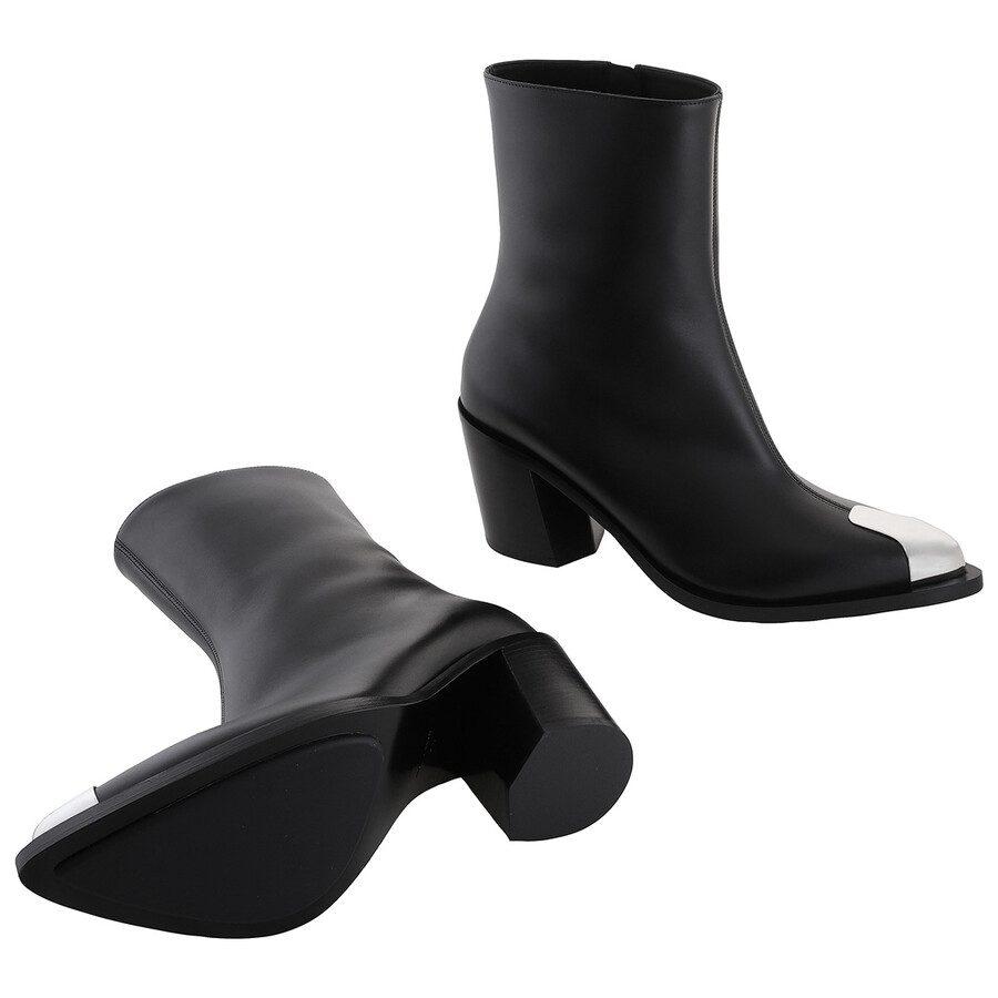 Alexander Mcqueen Punk 75mm Metal Toe-cap Boots In Black