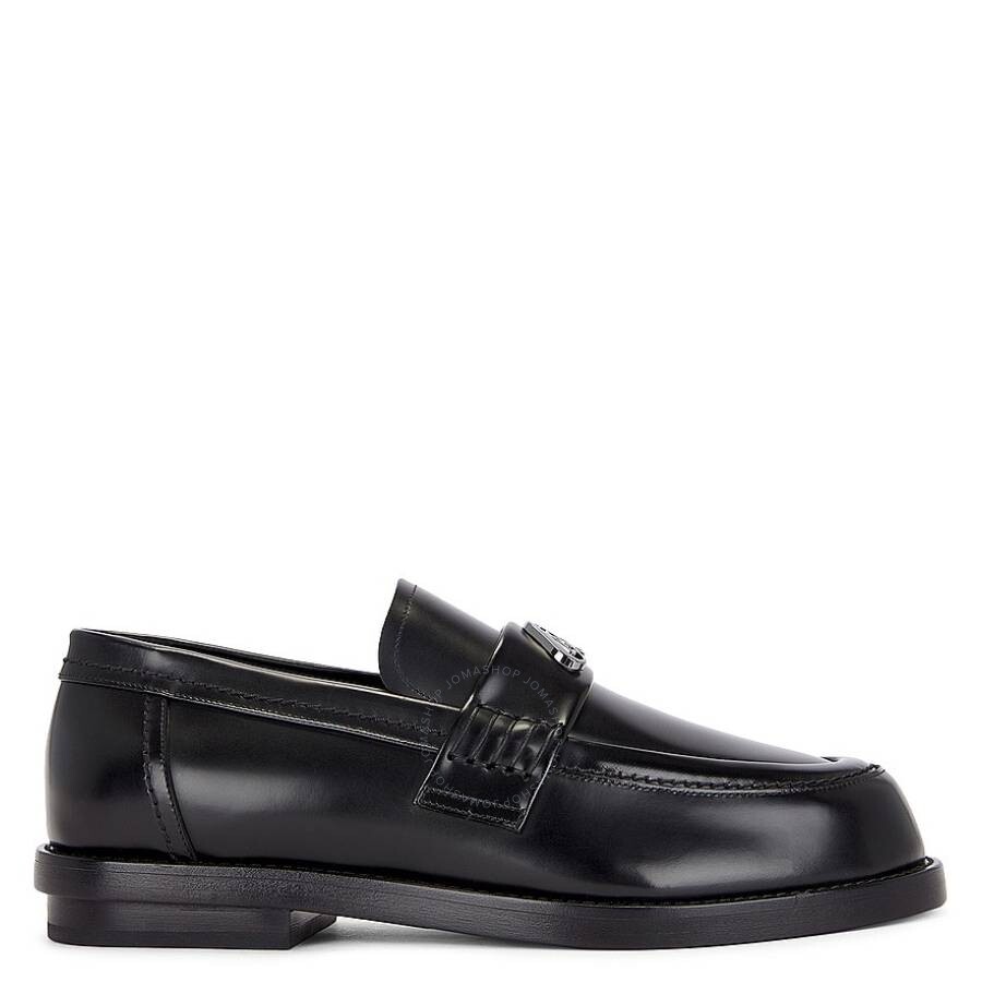Alexander Mcqueen Black Slip-on Loafers In Leather Man In Black
