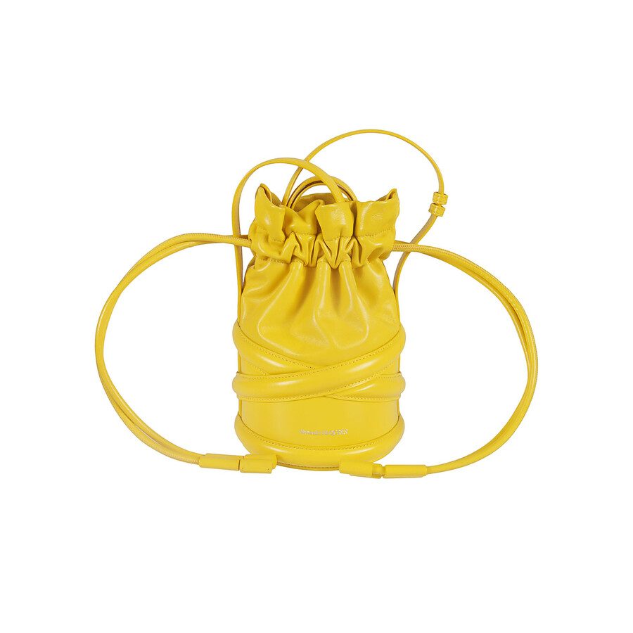 Alexander Mcqueen Soft Curve Crossbody Bag In Yellow