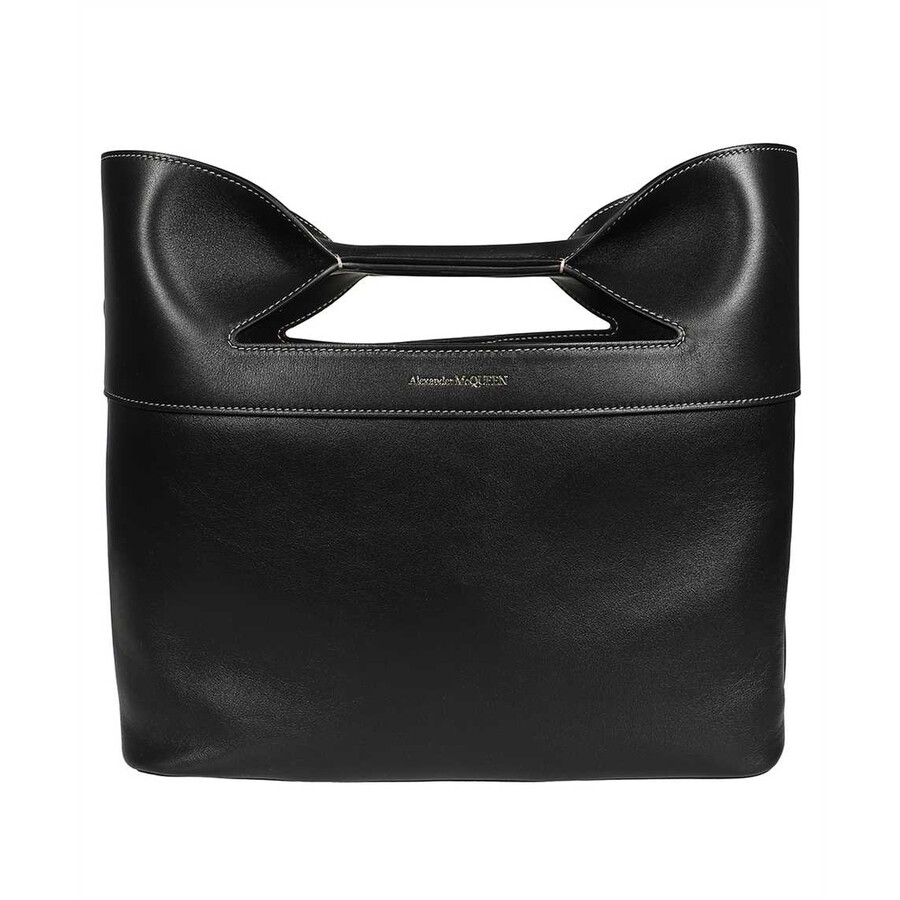 Alexander Mcqueen The Bow Small Tote In Black