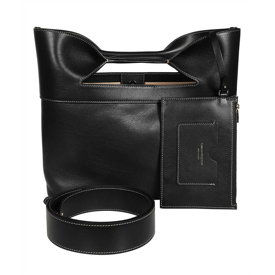 Alexander Mcqueen The Bow Small Tote In Black