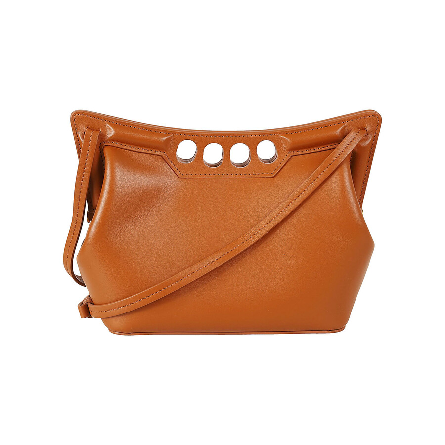 Alexander Mcqueen The Mini Peak Crossbody Bag In Brown