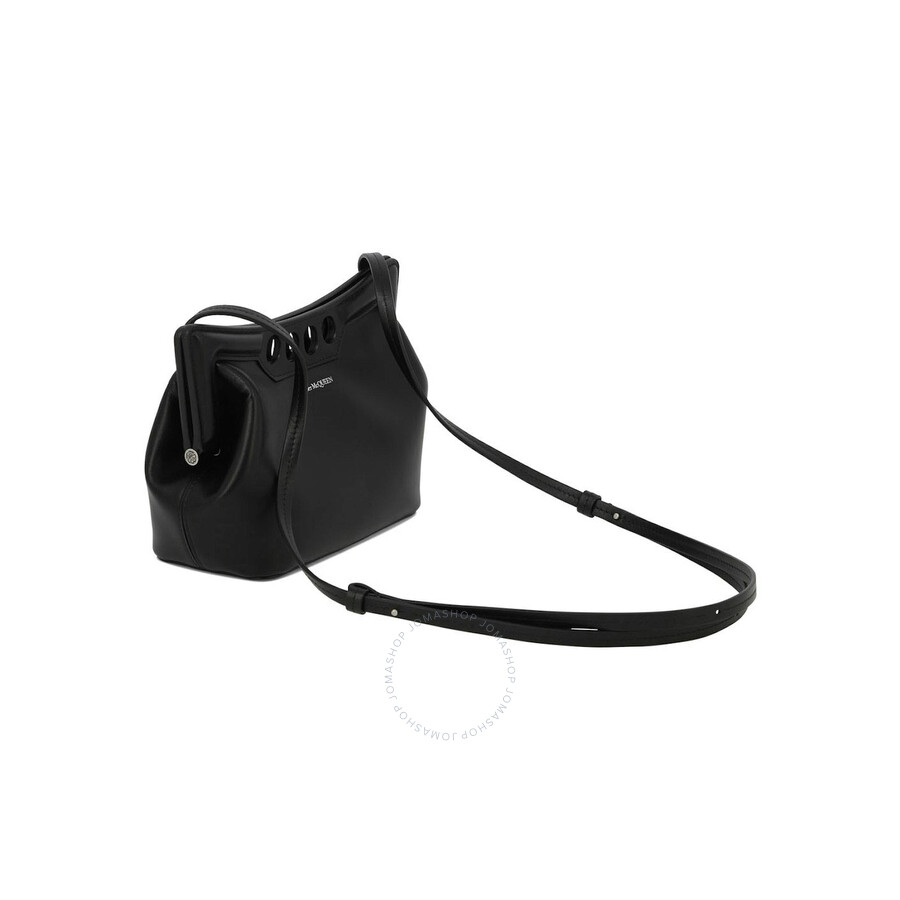 Alexander Mcqueen The Peak Mini Clutch Bag In Black