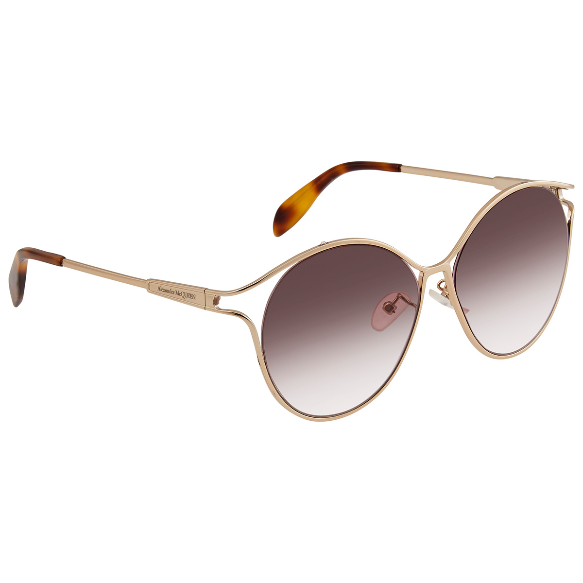 Alexander McQueen Violet Cat Eye Ladies Sunglasses AM0210SA  display picture 2