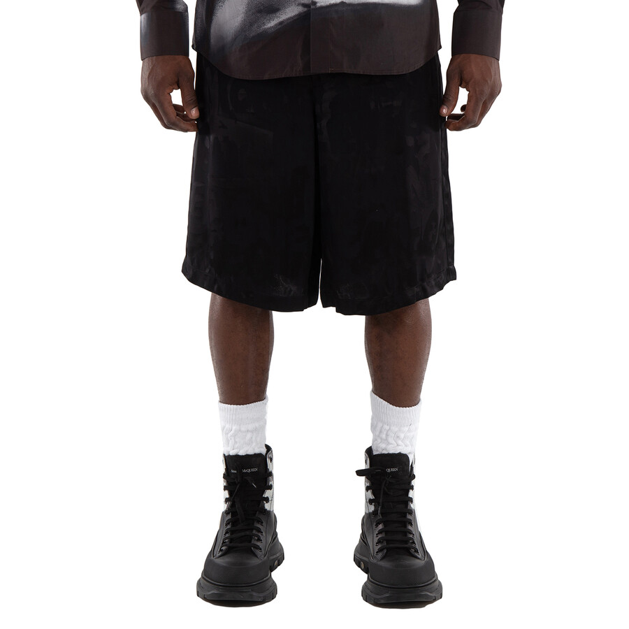 Viscose Logo-Jacquard Shorts