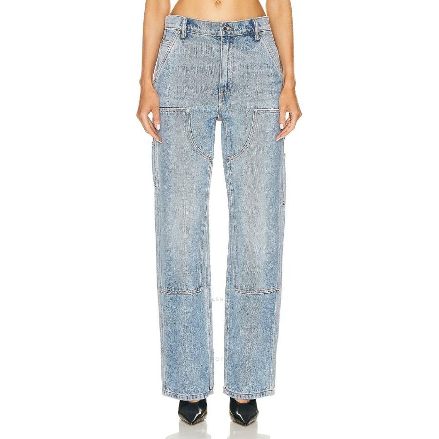 Alexander Wang Ez Slouch Carpenter Denim Jeans In Purple
