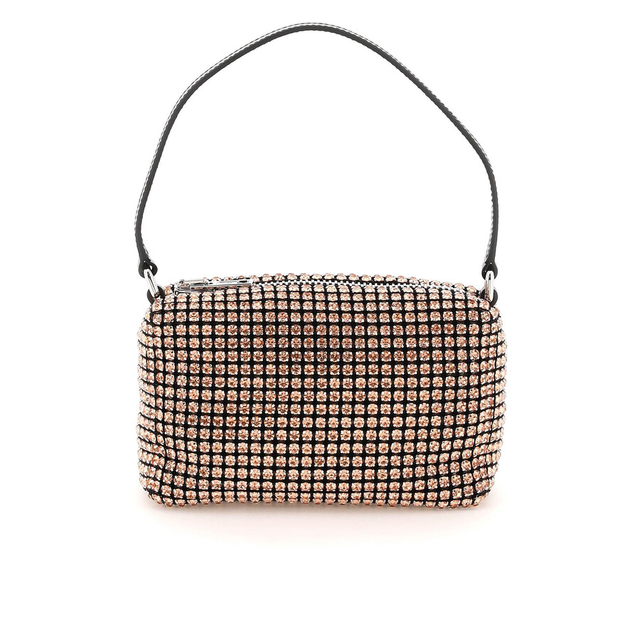 Alexander Wang Heiress Handbag With Rhinestone Mesh In Pink