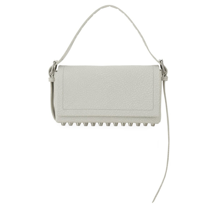 Alexander Wang Textured Top Handle Studded Bag In White