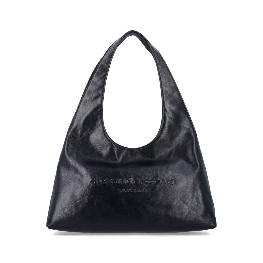 Alexander Wang Pike Medium Hobo Bag Black Cow Leather Lining Shoulder
