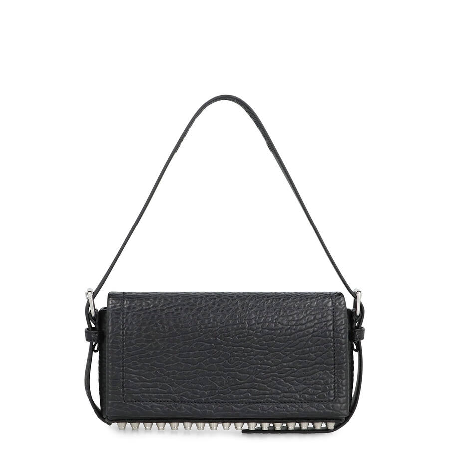 Alexander Wang Ricco Slim Leather Shoulder Bag In Black