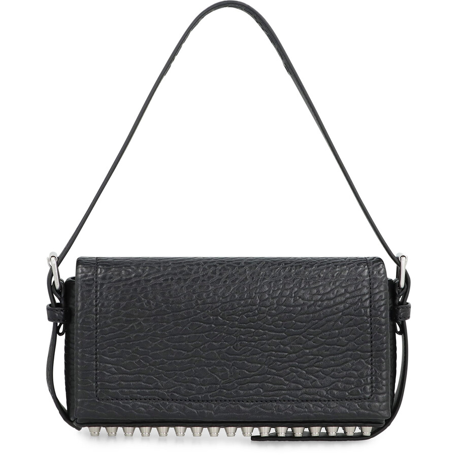 Alexander Wang Ricco Slim Leather Shoulder Bag In Black