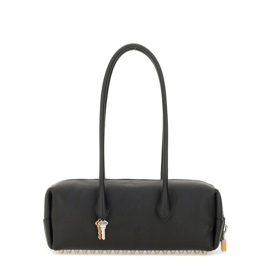 Alexander Wang Medium Roux Key-charm Shoulder Bag In Black
