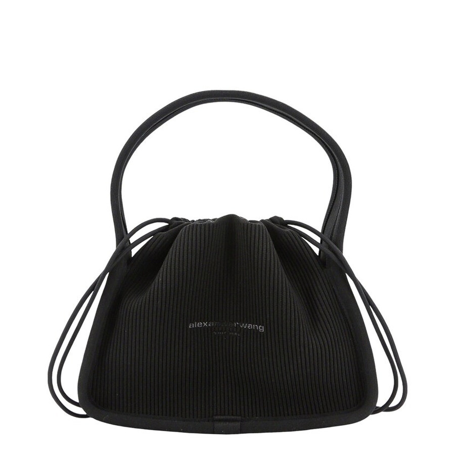 Alexander Wang Ryan Hand Bag In Black Leather In Black