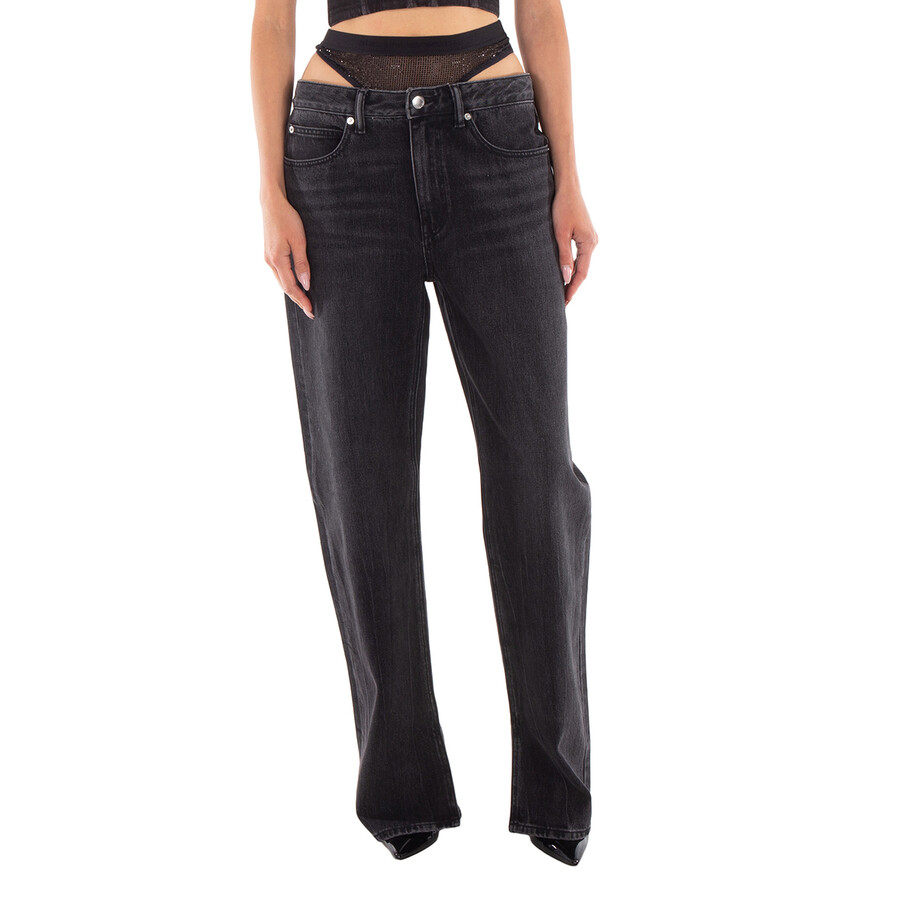 Slit Hem Jeans With Prestyle Hotfix Undie
