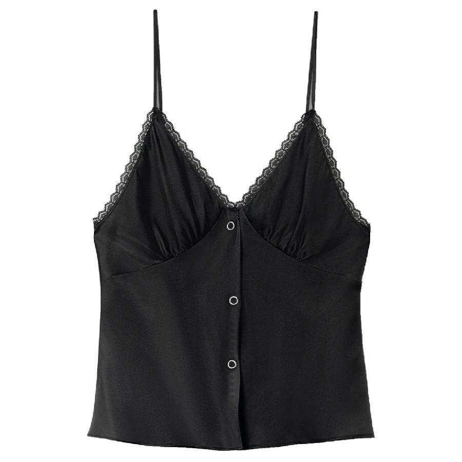 Snap Front Lace Tank Top