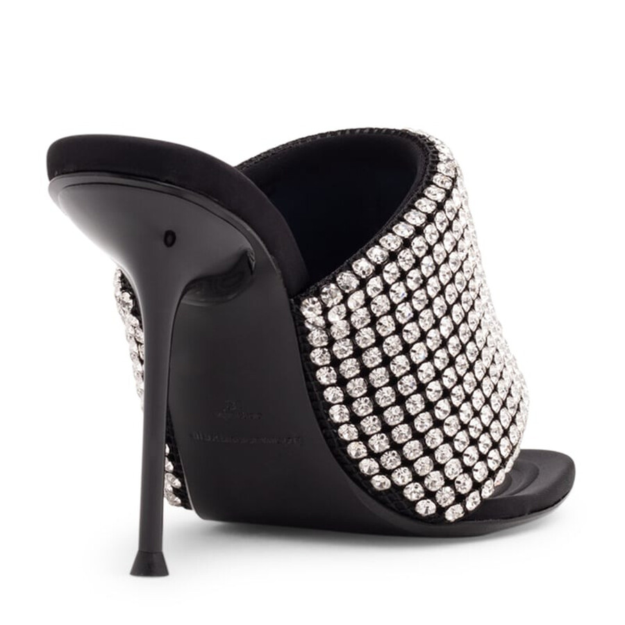 Alexander Wang Womens Sienna Crystal Slide Sandals In Black
