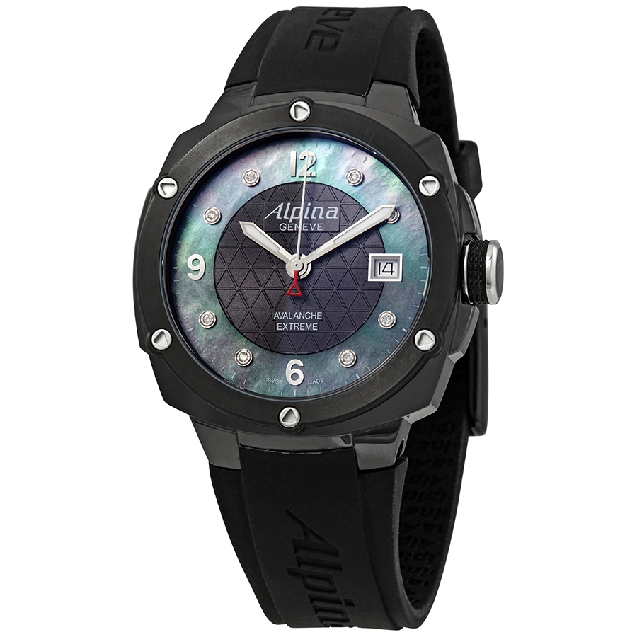 Alpina Adventure Black Mother of Pearl Diamond Dial Men's Watch AL-240MPBD3FBAEC