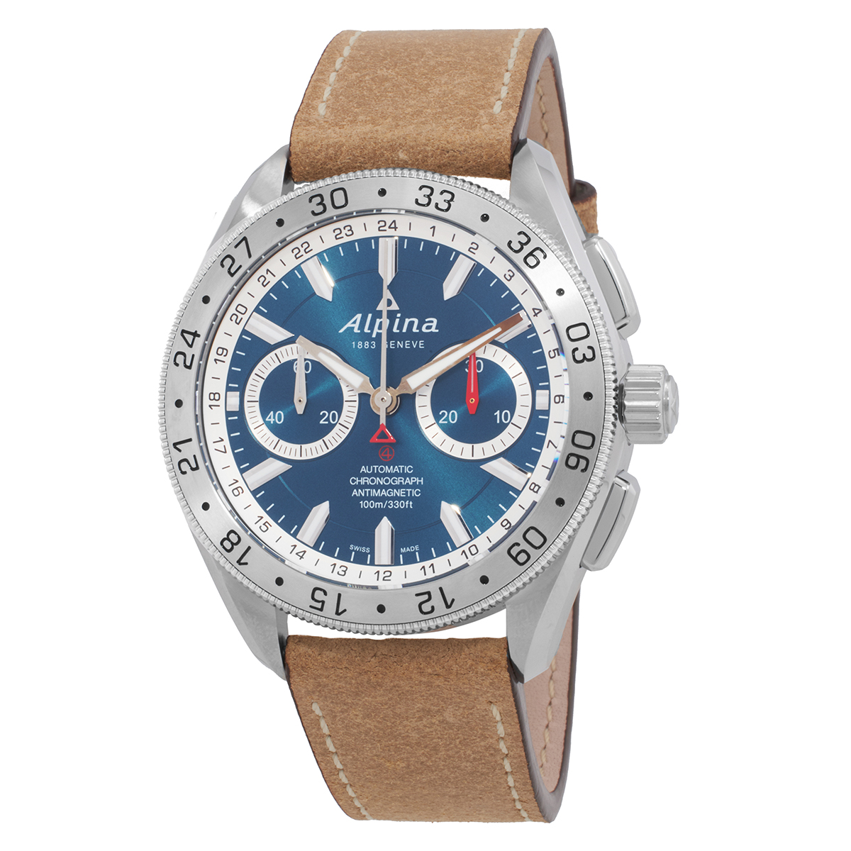 Alpina Alpiner Chronograph Automatic Blue Dial Men's Watch AL-860LNS5AQ6-BF