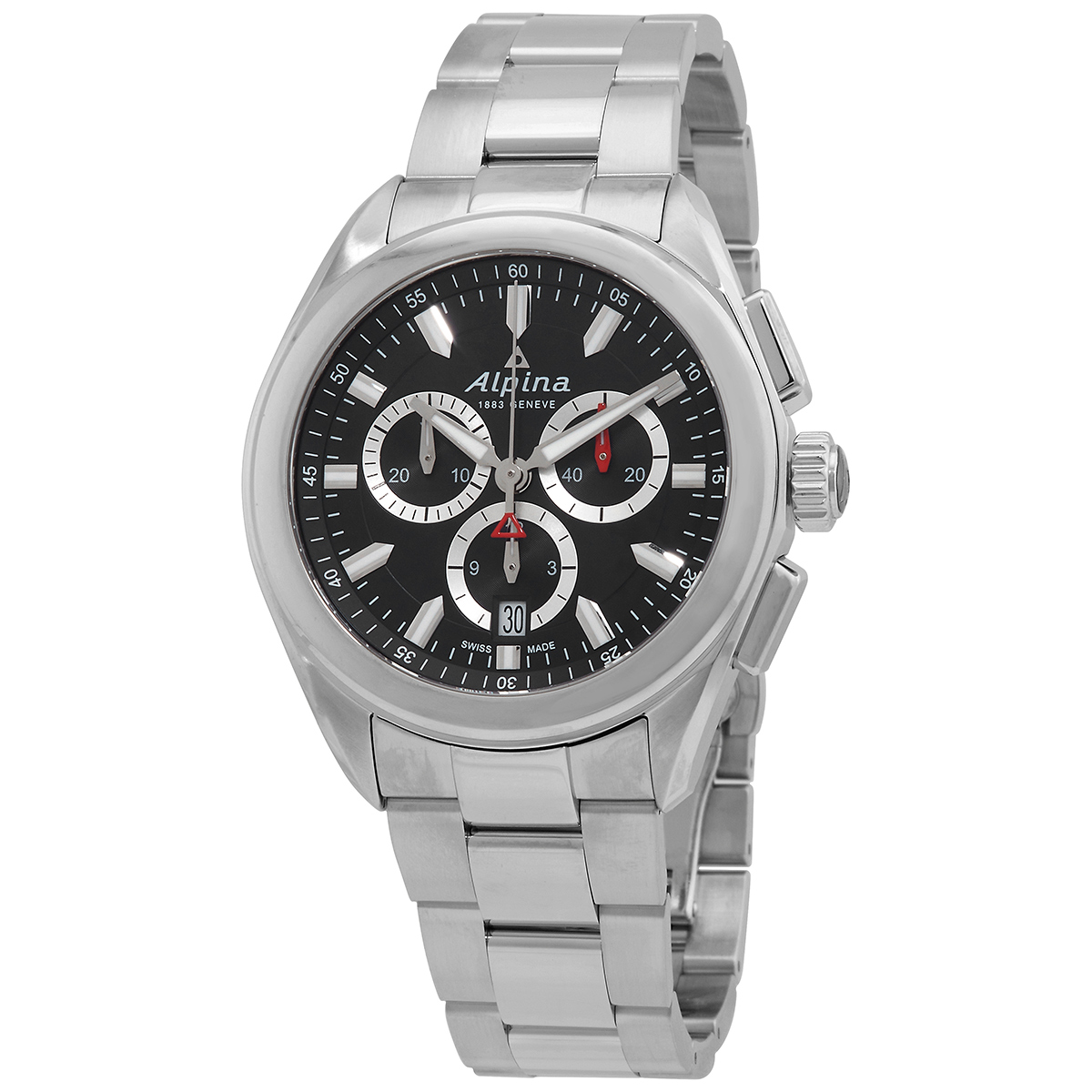 Alpina Alpiner Chronograph Quartz Black Dial Men's Watch AL-373BS4E6B