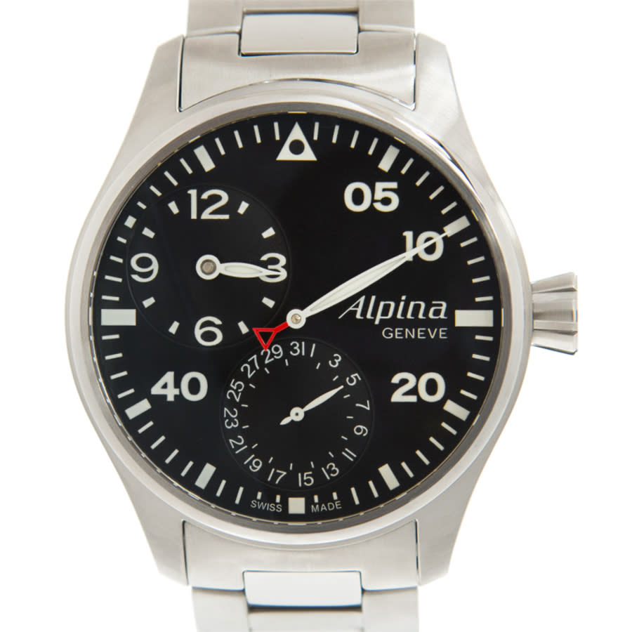 Alpina Automatic Black Dial Black Leather Men's Watch AL-950B4S6B