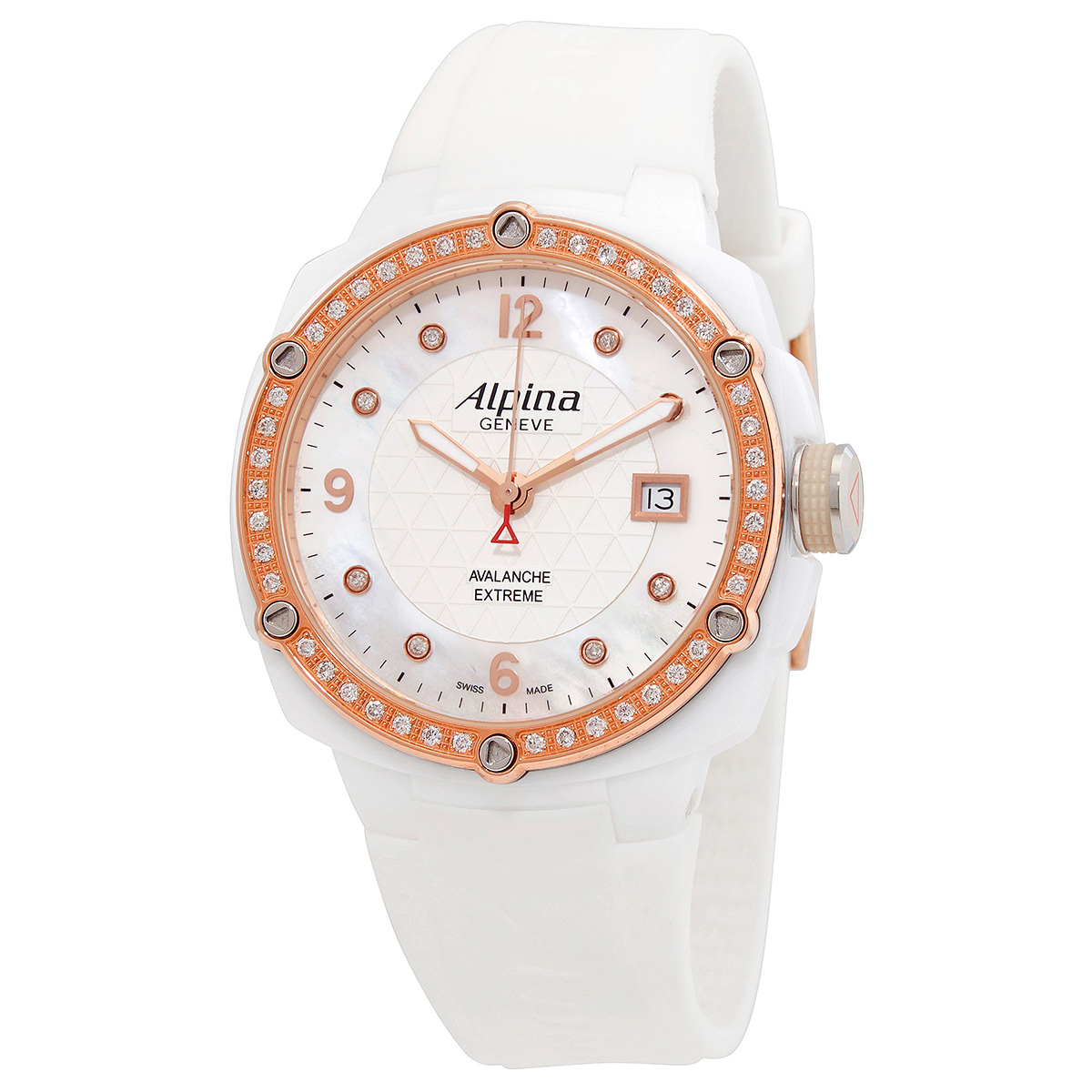Alpina Avalanche White Mother of Pearl Dial Ladies Watch 240MPWD3AEDC4