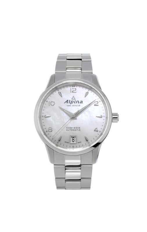 Alpina Comtesse Automatic White Mother of Pearl Dial Ladies Watch AL-525APW3C6B