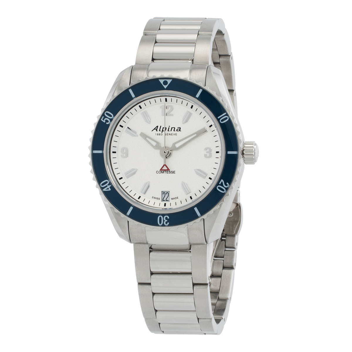 Alpina Comtesse Sport Quartz Silver Dial Ladies Watch AL-240S3NC6B