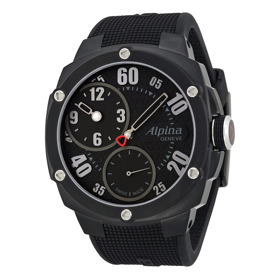 Alpina Extreme Regulator Black Dial Black Rubber Unisex Watch 650BB5FBAE6