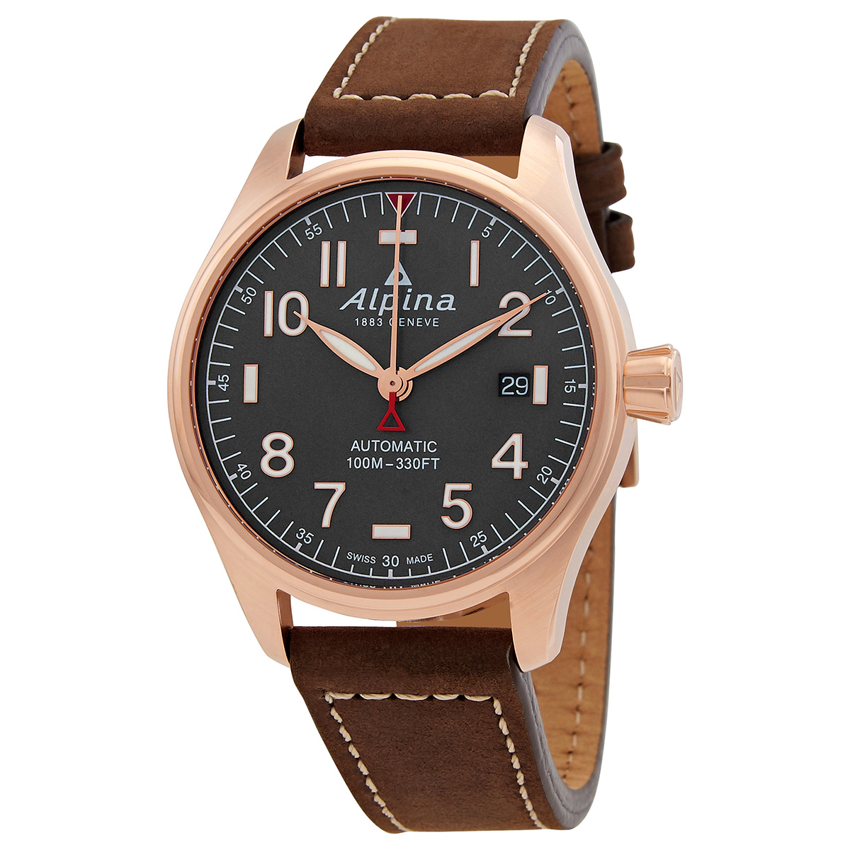 Alpina Startimer Pilot Automatic Dark Grey Dial Men's Watch AL-525G3S4