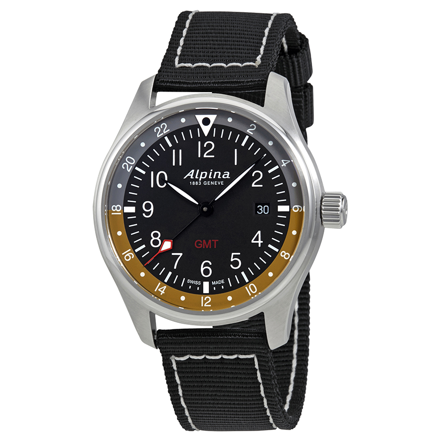 Alpina Startimer Pilot GMT Black Dial Men's Watch AL-247BBG4S6
