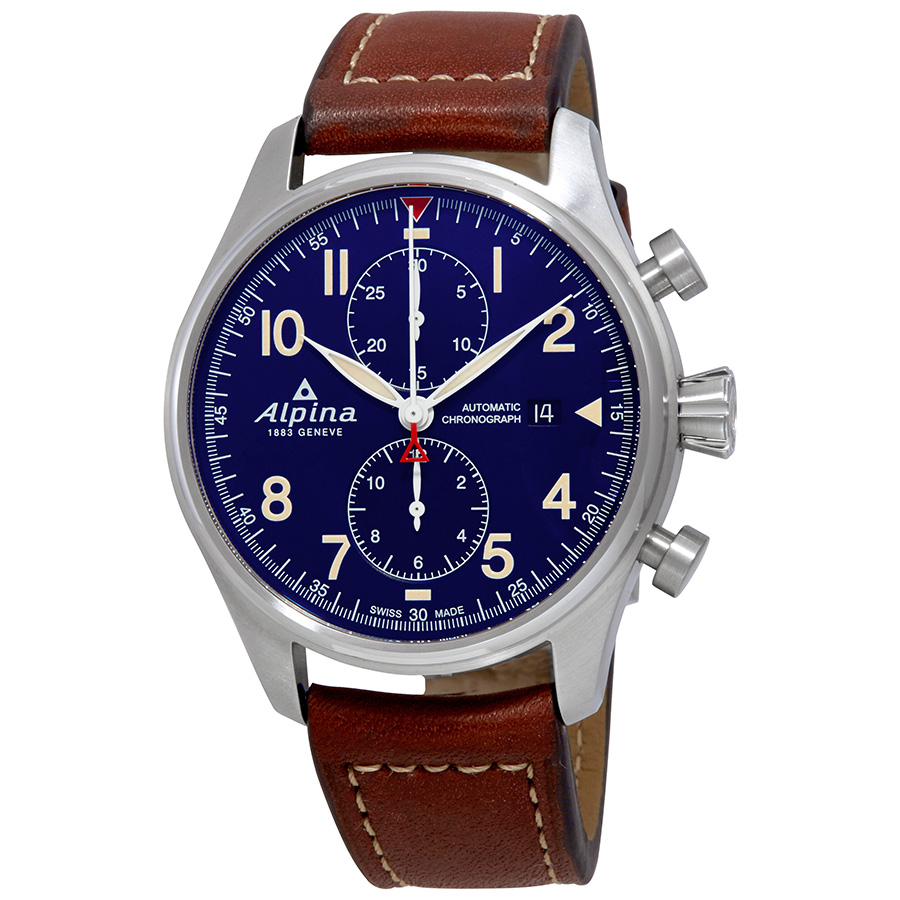 Alpina Startimer Pilot Chronograph Automatic Blue Dial Men's Watch AL-725N4S6