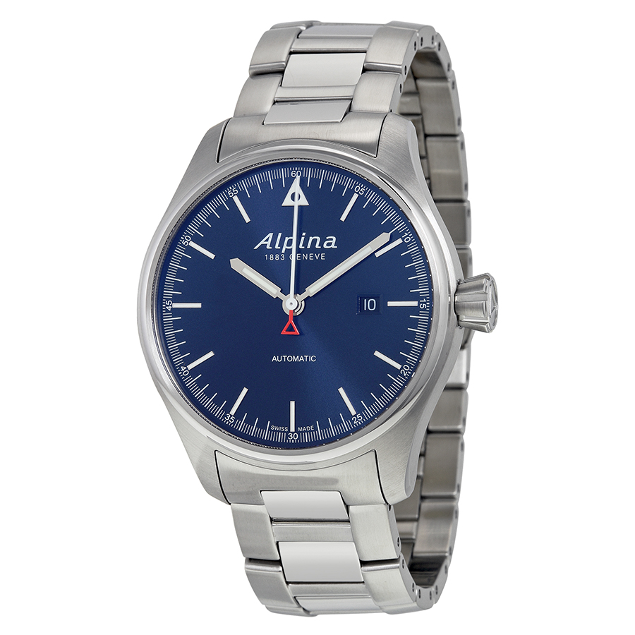 Alpina Startimer Pilot Navy Sunray Dial Stainless Steel Men's Watch AL-525N4S6B