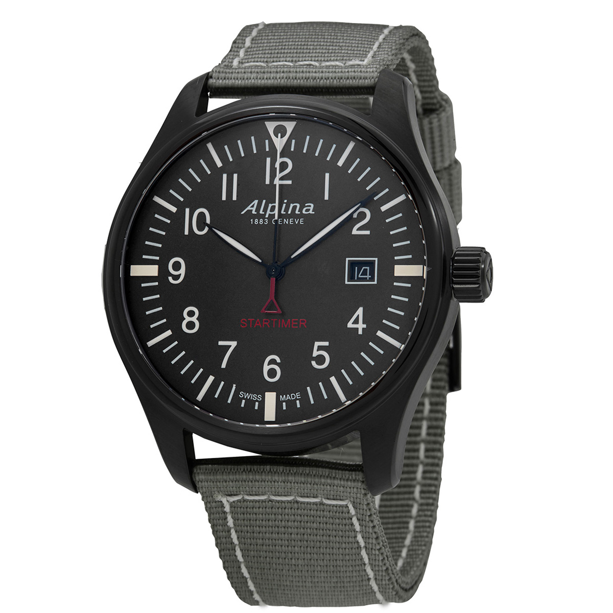 Alpina Startimer Pilot Quartz Black Dial Men's Watch AL-240BG4FBS6