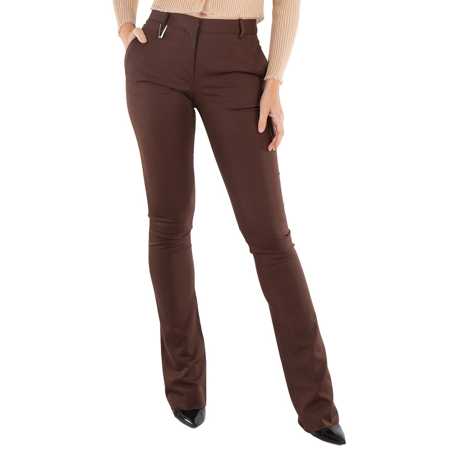Dark Brown Straight Leg Formal Tailored Trouser, Brand Size 38 (US Size 4)