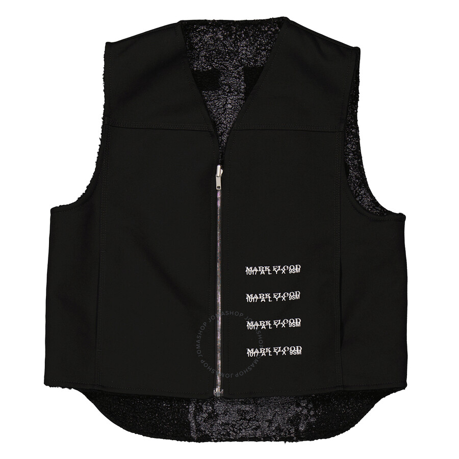 Alyx Slogan-pattern Embroidered Vest In Black