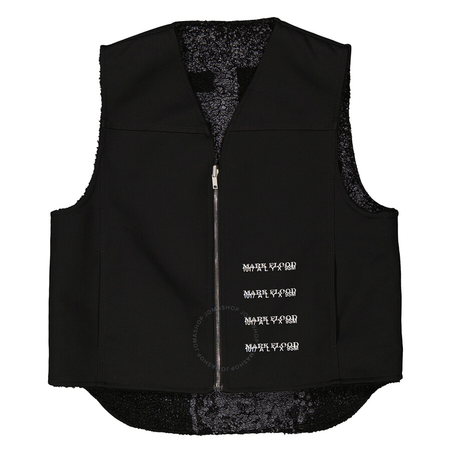Alyx Slogan-pattern Embroidered Vest In Black