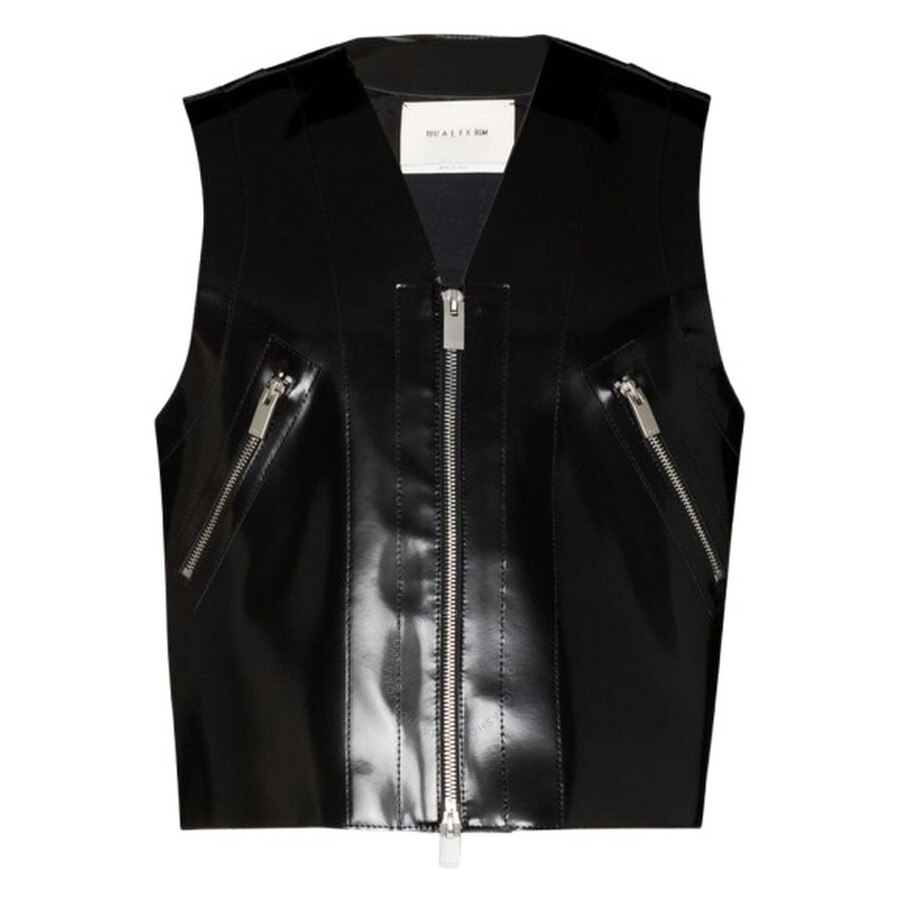 Alyx Men's Black Shell Leather Vest In Black